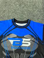 Rashguard BJJ MMA pour hommes, manches courtes, compression, UPF50+, imperméable, écologique, 220g, spandex, anti-déchirure, No-Gi Grappling, adultes