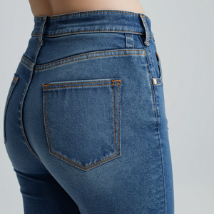 Flared <b>Stretch</b> <b>Women</b> <b>Jeans</b> Fashion Comfortable Slim Fit Denim Pants with OEM ODM Customization - Product Image 4