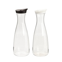 Carafe vintage écologique en acrylique transparent de 1500 ml pour l'eau et le jus