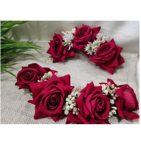 Peineta de Pelo Premium con Rosas, Elegante Adorno Floral Hecho a Mano para Peinados de Novia, Fiesta, Baile de Graduación y Festivales - Product Image 2