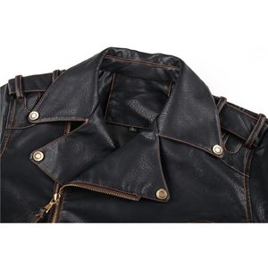 Veste en cuir pour homme de qualité supérieure, 100% cuir de vache véritable, respirante, coupe-vent, tissu tricoté, style vintage, coupe slim, élégante - Product Image 4