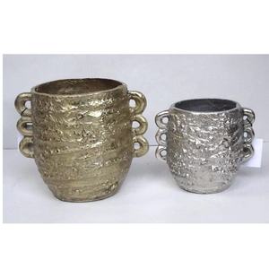 Jarrón moderno de aluminio fundido de 7 bocas, mesa de estilo náutico, decoración de Metal, acabado áspero, artesanías de latón - Product Image 6