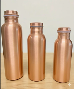 Ensemble de bouteilles d'eau en cuivre, deux tasses, finition martelée, gobelet de voyage réutilisable, cadeau pour adultes, luxe, résistant à la chaleur, anti-fuite, maintien thermique 6-12h - Product Image 3