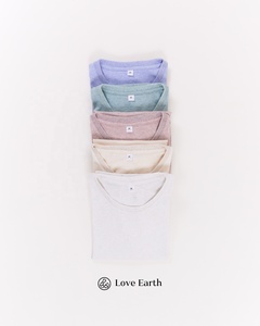 Áo Thun Thân Thiện Với Môi Trường Cho Thế Giới Bền Vững Với Polyester Tái Chế Và Cotton Từ Chất Thải Sản Xuất Tại Nhà Máy Của Tôi - Product Image 1