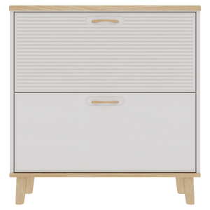 Freestanding Entryway Shoe <b>Storage</b> Cabinet with <b>2</b> Flip <b>Drawers</b> Narrow Shoe Rack Organizer - Product Image 1