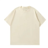 T-shirt gris à col rond et manches courtes, coupe classique, couleur unie, tricoté, décontracté, pour homme, nouveau modèle 2026, conception personnalisée OEM ODM