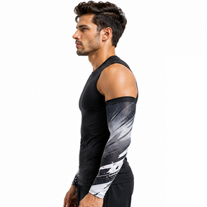 Mangas de compresión para hombre, personalizadas, deportivas, para gimnasio, fitness, correr, ciclismo, transpirables, elásticas, de entrenamiento, protección y soporte. - Product Image 5