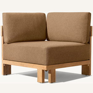 Corner <b>sofa</b> made of teak wood with a simple modern style, equipped with soft foam and comfortable to sit with pillows - Product Image 5