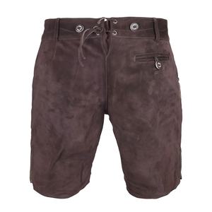 Lederhosen corto de cuero de ante para mujer más vendido Beige de alta calidad con bordado personalizado Artículo superior - Product Image 3