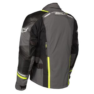 Veste de moto imperméable pour homme AMS SPORTS INTL, manches longues, gris jaune fluo, impression réfléchissante, pour toutes les courses - Product Image 6