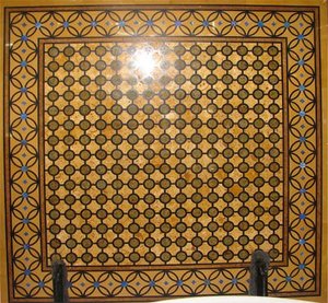 Unique And Antique Design Square Shape Pure White Marble With Good Finishing And Polished Inlay <b>Table</b> <b>Top</b> For Home <b>Decoration</b> - Product Image 2