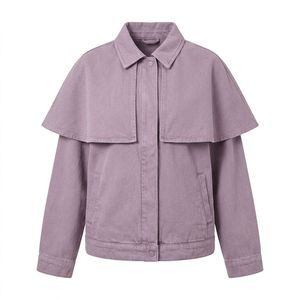 Custom Womens Denim <b>Jacket</b> Enzyme Wash <b>Patches</b> for Streetwear Brands Wholesale Factory Direct Bulk Supply - Product Image 6