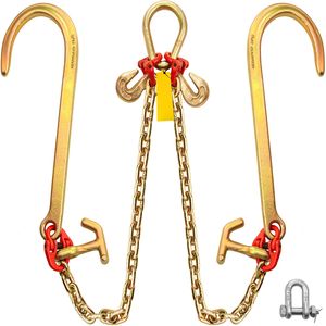 Catena di traino a brida Grado 80 con ganci TJ, 5/16 pollici x 2 piedi, resistenza al rottura 9260 libbre - Product Image 6