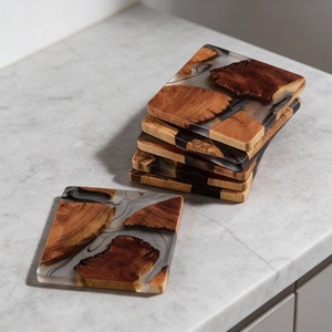 Best Wood & Resin Eco-Friendly Multi-functional Tea Coasters Natural <b>Log</b> <b>Cut</b> Slice Durable Home Decoration Mats & Pads - Product Image 5