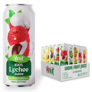 เครื่องดื่มน้ำลิ้นจี่500มล. พร้อมเนื้อผลไม้รสธรรมชาติผลิตจากเวียดนาม - Product Image 1