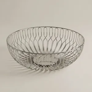 Modern Metal Wire Basket Reusable Decorative Organizer for Home Kitchen Tableware <b>Storage</b> - Product Image 1