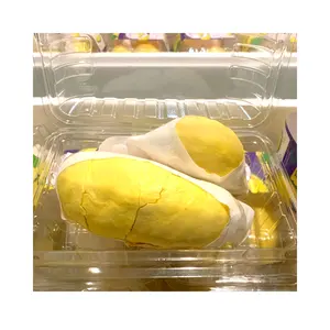 高品质甜新鲜榴莲包装从泰国来样定做提供黄色热带风格泰国