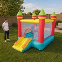 Petit trampoline gonflable pour enfants Noco avec toboggan, tissu Oxford, couleur personnalisée, jeu intérieur/extérieur, thème Fortnite, parc de trampolines