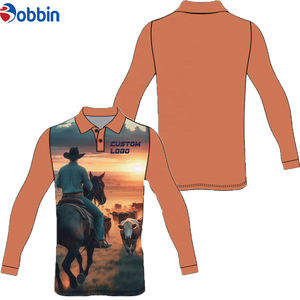 Camiseta de moda para hombre hecha con el mejor material de poliéster, camiseta de pesca de manga larga de alto rendimiento, OEM - Product Image 1