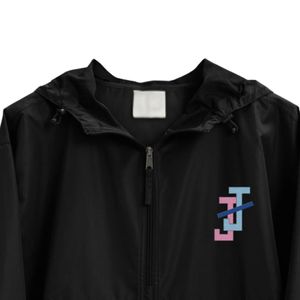 Veste unisexe pliable, coupe-vent brodé, léger, résistant à l'eau, vêtement de mode pour l'extérieur - Product Image 3