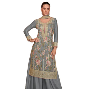 ชุดสلوارคามีซปักลายดอกไม้พรีเมียม ทรงเข้ารูปสำหรับฤดูหนาว เหมาะสำหรับงานปาร์ตี้ งานเทศกาล งานแต่งงาน ดีไซน์ทันสมัยสไตล์ชาติพันธุ์ล่าสุด - Product Image 1