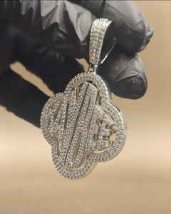 Colgante Personalizado con Iniciales, Totalmente Cubierto de Diamantes, Plata 925, Moissanita VVS, Letra Hip Hop, Chapado en Oro, para Hombre y Mujer - Product Image 5