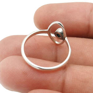 แหวนเงินแท้ 925 ดีไซน์สวยงาม ประดับด้วยพลอยทับทิมทรงมาร์คีส์ ออกแบบเองได้ สไตล์โบฮีเมียน สำหรับสาวๆ - Product Image 4