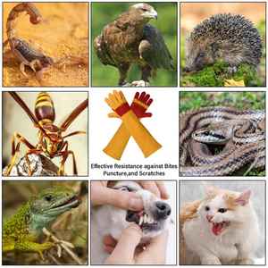 Guantes de seguridad, guantes de trabajo resistentes a cortes, guantes de cuero vacuno cosidos con Kevlar - Product Image 3