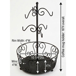 Moderno Portavasos Metálico con Almacenamiento para Cápsulas de Café - Product Image 5