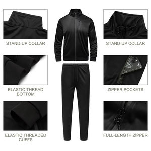 Nouvelle collection 2026 – Survêtement de sport d'hiver personnalisé en gros – Ensemble 2 pièces respirant avec pantalon de jogging en polaire à quart de zip et taille élastique - Product Image 6