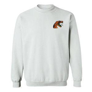Sweat-shirt à col rond unisexe en coton molletonné avec impression avant et arrière de l'université A&M de Floride, vente en gros OEM - Product Image 2