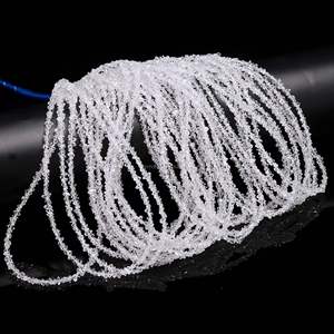 ลูกปัดเพชรเฮอร์คิเมอร์เกรด AAAA ลูกปัดควอตซ์เพชรเฮอร์คิเมอร์ธรรมชาติ ลูกปัดเพชรดิบไม่เจียระไน สำหรับทำเครื่องประดับ ขนาด 3-4 มม. เฮอร์คิเมอร์ - Product Image 1