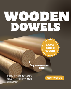 Eco-Friendly Durable Round Poplar Dowels 1x36 Inch Vietnam Manufacturer Polished <b>Wooden</b> Rod for Modern Home Decor Customizable - Product Image 2