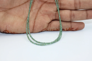 Natural Green Diamond Faceted Rondelle Beads 2-2.5 mm 16 Inches Conflict-Free <b>Stone</b> for Jewelry Making - Product Image 2