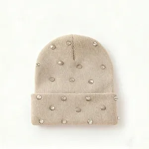 Unisex <b>Beanie</b> Hat Punk Style Solid Color Adult Winter Computer Knitted 100% Acrylic Breathable & <b>Waterproof</b> Jacquard Casual Wear - Product Image 5