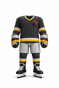 Maillot de hockey sur glace pour homme, manches longues, col en V, impression sublimée, 100% polyester, évacuation de l'humidité, vêtements de sport d'hiver - Product Image 1