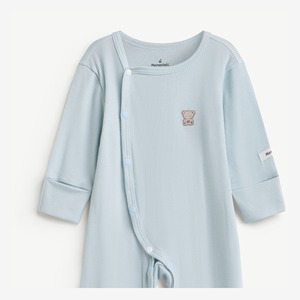 Combinaison bébé ajustée en modal côtelé, mignonne et écologique, à manches longues avec boutons-pression pour nouveau-né garçon, ODM Ho Chi Minh City - Product Image 3