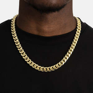 สร้อยคอทองคำแบบ Cuban Link รุ่นคลาสสิก CC05 จาก Banti Jewels สร้อยคอแบบ Miami Cuban Chain เงินแท้ 925 ชุบทอง 14K ประดับด้วยโมอิสซาไนต์ - Product Image 2