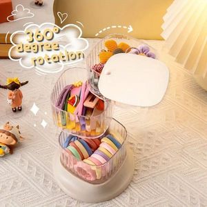 Organizzatore Cosmetico Girevole a 360 Gradi in Plastica, Contenitore Multi-Livello per Trucchi e Accessori di Gioielleria - Product Image 5