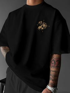 Camiseta de Verano 2026 para Hombre, 100% Algodón Ecológico, con Logotipo Frontal, Corte Holgado, Estilo Casual Urbano - Product Image 4