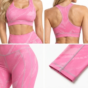 Women Sublimation Printed Yoga 2 Piece <b>Set</b> Racerback Bra Women High Waist Gym Fitness Legging <b>Ladies</b> Dry Printed Compression <b>Set</b> - Product Image 6