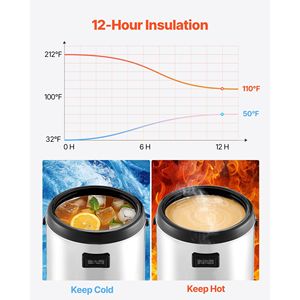 Dispenser Termico per Bevande in Acciaio Inox da 6L (1,5 Galloni) con Rubinetto e Display della Temperatura per Bevande Calde e Fredde - Product Image 3