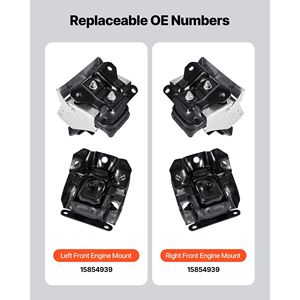 Kit di sostituzione supporti motore compatibile con Chevrolet Silverado 1500 5.3L V8 2007-2013, set da 2, OE #   A5365 A5 Incluso - Product Image 3