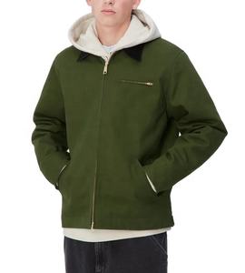 Veste en sergé de coton épais de haute qualité OEM 400g Veste de travail en coton vintage à fermeture éclair avec logo personnalisé Veste de travail pour hommes - Product Image 3