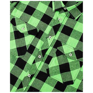Chemises en flanelle de luxe en polyester pour hommes, à carreaux, en coton épais, unisexe, à col montant, respirantes, en promotion - Product Image 5