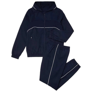 Chándal Deportivo con Capucha, Bloques de Color, Cierre de Cremallera en Manga Larga, Transpirable, Ajuste Regular para Invierno, Bolsillos Laterales, Ecológico - Product Image 4