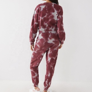 Premium Custom <b>Tie</b>-Dye Sweatsuit <b>Set</b> Low MOQ Free Design High-Quality Activewear for Women Relaxed Fit Quick Dry Comfortable - Product Image 2