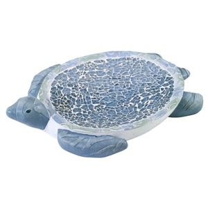 Porte-savon en forme de tortue avec motif de coquille en mosaïque, couleur bleu et blanc, style classique, nettoyage facile, matériau plastique - Product Image 5