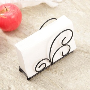 Porte-serviettes en métal noir classique durable et support de boîte à mouchoirs en fer forgé pour la cuisine, la salle à manger, l'hôtel et le restaurant - Product Image 4