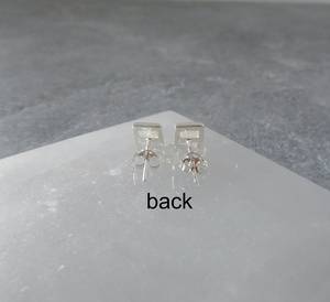 White Opal Earrings Sterling <b>Silver</b> Inlaid Rectangle Opal Earrings October Birthstone Jewelry Elegant Gift For Her - Product Image 3